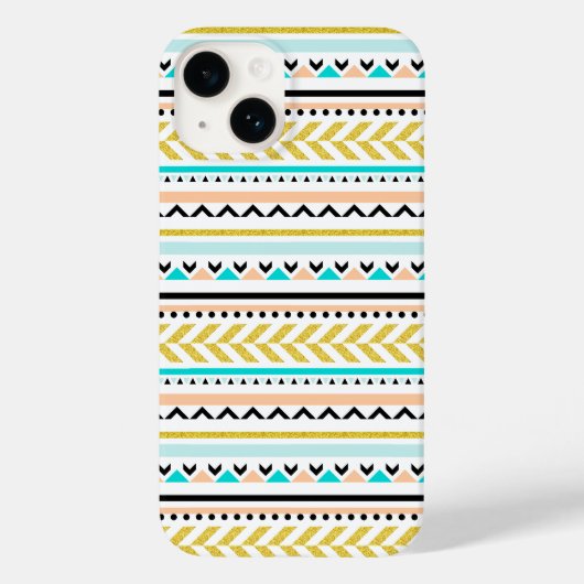 Coques Case-Mate iPhone Feminine Geometry Aztec Inspiré Motif Coque-Mat (Verso)