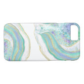 Coques Case-Mate iPhone Feminine Pastel Agate Motif (Dos (Horizontal))
