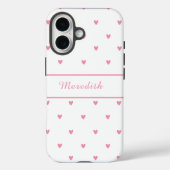 Coques Case-Mate iPhone Feminine Pink Heart Personalized  (Verso)