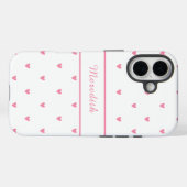 Coques Case-Mate iPhone Feminine Pink Heart Personalized  (Verso (horizontal))
