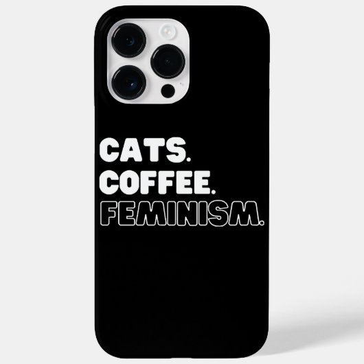 Coques Case-Mate iPhone Féminisme du café des chats (Verso)