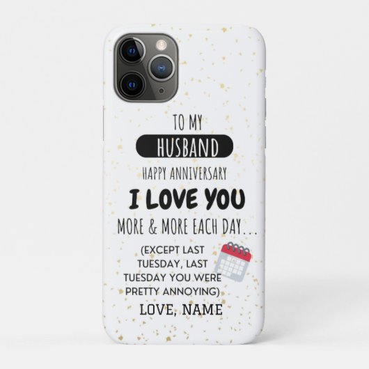 Coques Case-Mate iPhone Femme amusante au mari Message d'Humour à l'annive (Dos)