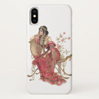 Femme Art Nouveau Exotique en Costume Orné