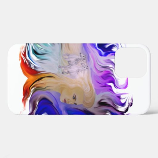 Coques Case-Mate iPhone Femme avec cheval (Verso (horizontal))