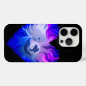 Coques Case-Mate iPhone Femme avec dauphins au clair de lune (Verso (horizontal))