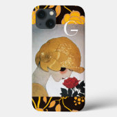 COQUES Case-Mate iPhone FEMME AVEC MONOGRAMME ROSE ROUGE (Verso)