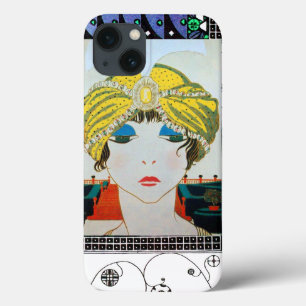 Case-Mate iPhone Case FEMME AVEC TURBAN JAUNE ORIENTAL / Mode Beauté
