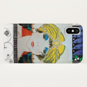 Coques Case-Mate iPhone FEMME AVEC TURBAN JAUNE ORIENTAL / Mode Beauté (Dos (Horizontal))