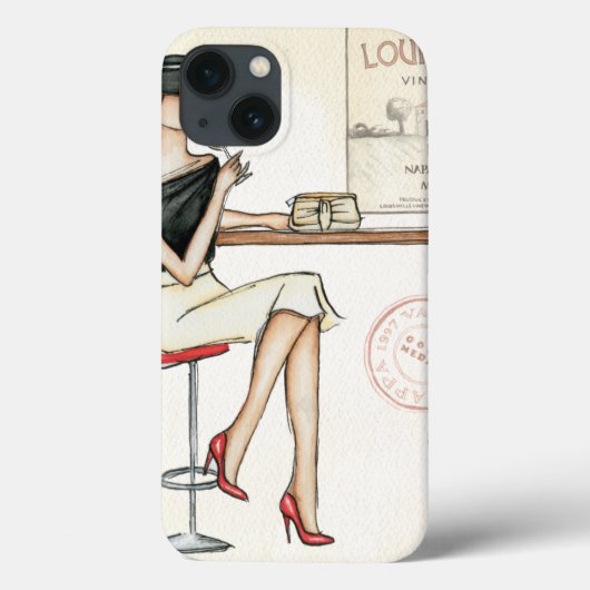 Coques Case-Mate iPhone Femme branchée Boire du vin (Verso)