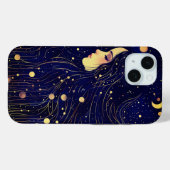 Coques Case-Mate iPhone Femme Céleste Déesse Lune Étoiles Ciel (Verso (horizontal))