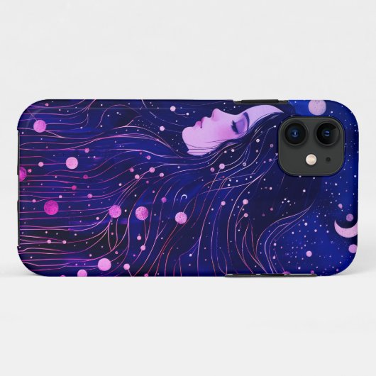 Coques Case-Mate iPhone Femme céleste déesse Lune étoiles Ciel (Dos (Horizontal))