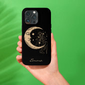 Coques Case-Mate iPhone Femme céleste lune & étoiles,boho,élégant or