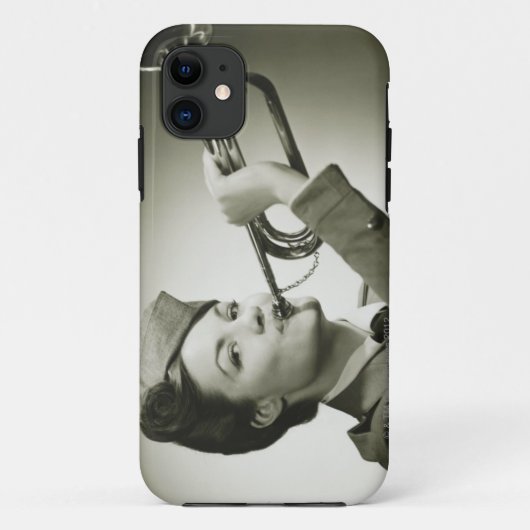 Coques Case-Mate iPhone Femme dans l'uniforme de soldat (Dos)