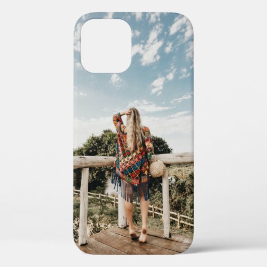 Coques Case-Mate iPhone Femme debout sur la terrasse (Verso)