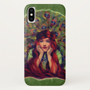 Case-Mate iPhone Case Femme élégante Art nouveau deco plumes de paon