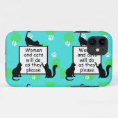 Coques Case-Mate iPhone Femme et chats feront ce qu'ils veulent (Dos (Horizontal))