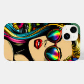 Coques Case-Mate iPhone Femme et perroquet dans le parc Pop Art (Verso (horizontal))