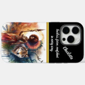 Coques Case-Mate iPhone Femme guerrière avec loup à l'aube (Verso (horizontal))