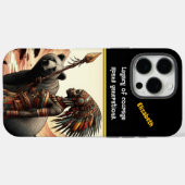 Coques Case-Mate iPhone Femme guerrière avec ours à l'aube (Verso (horizontal))