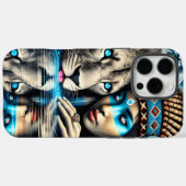 Coques Case-Mate iPhone Femme indienne et Lion Loyal (Verso (horizontal))