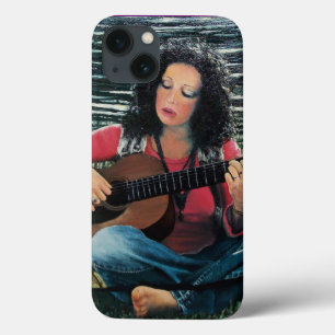 Case-Mate iPhone Case Femme Jouant De La Musique Avec Guitare Acoustique