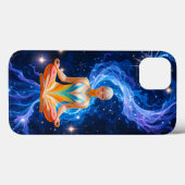 Coques Case-Mate iPhone Femme méditative avec énergie de flux (Verso (horizontal))