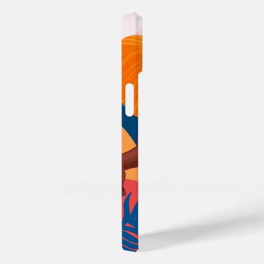 Coques Case-Mate iPhone Femme Noire Courbe, Plage Vacances Prêt (Verso / Droite)