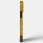 Coques Case-Mate iPhone femme noire en or regardant vers le bas | Collier (Verso / Droite)