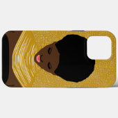 Coques Case-Mate iPhone femme noire en or regardant vers le bas | Collier (Verso (horizontal))