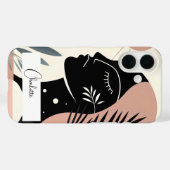 Coques Case-Mate iPhone Femme noire géométrique (Verso (horizontal))
