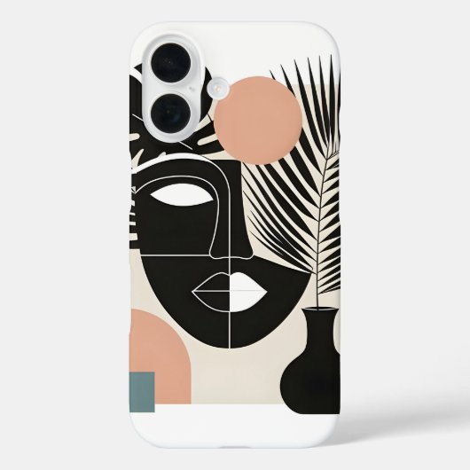 Coques Case-Mate iPhone Femme noire géométrique (Verso)