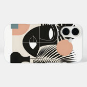 Coques Case-Mate iPhone Femme noire géométrique (Verso (horizontal))