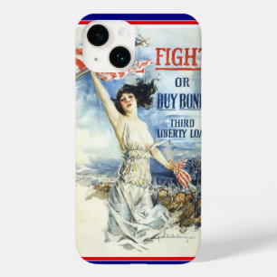 Coque Pour iPhone 14 Femme patriotique vintage avec affiche d'art du dr
