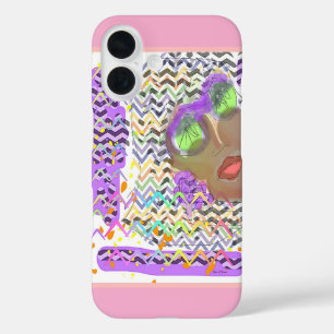 Coques iPhone 16 Femme portant des verres verts