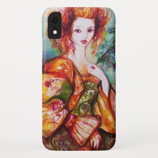 COQUES Case-Mate iPhone FEMME ROMANTIQUE AVEC PÂTE DE PEACOCK ÉCLANTE (Dos)