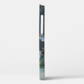 Coques Case-Mate iPhone Femme sur le plan d'eau entre les bateaux marrons (Verso / Gauche)