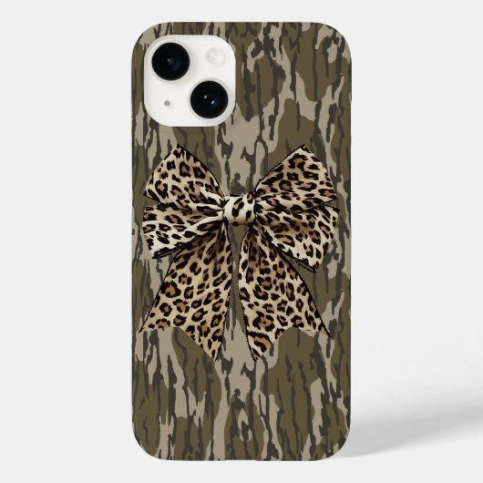 Coques Case-Mate iPhone Femmes de chasse au ruban Camo Leopard Bow Bottoml (Verso)