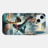 Coques Case-Mate iPhone Femmes en action de Breakdancer Silhouette de New (Verso (horizontal))