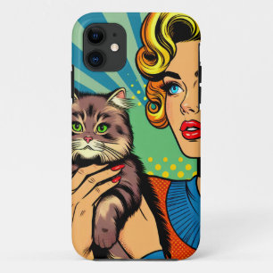 Case-Mate iPhone Case Femmes et chat de l'art pop dessin animé personnal