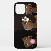 Coques Case-Mate iPhone Femmes noires, Bubblegum & Flower | Violet (Verso)