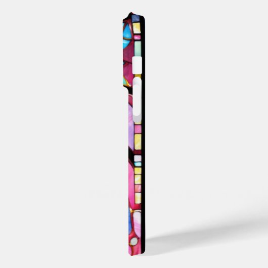 Coques Case-Mate iPhone Fenêtre en verre rose bleu (Verso / Gauche)