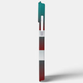 Coques Case-Mate iPhone Fenêtres en blanc bordeaux turquoise (Verso / Gauche)