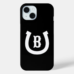 Coque Pour iPhone 15 Fer à cheval chanceux logo équestre monogramme per