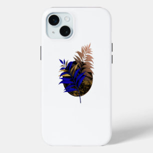 Coque iPhone 15 Mini Ferme bleue sur cercle noir