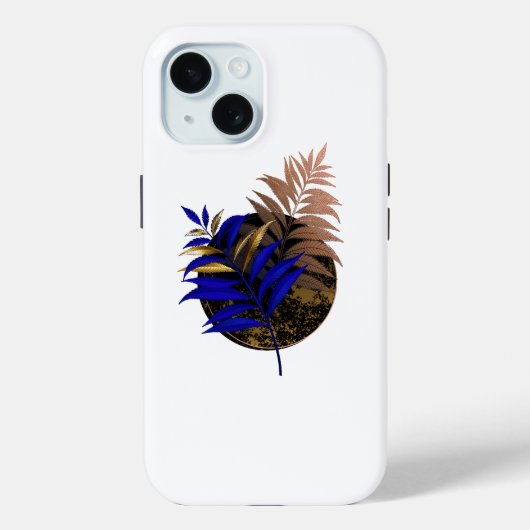 Coques Case-Mate iPhone Ferme bleue sur cercle noir (Verso)