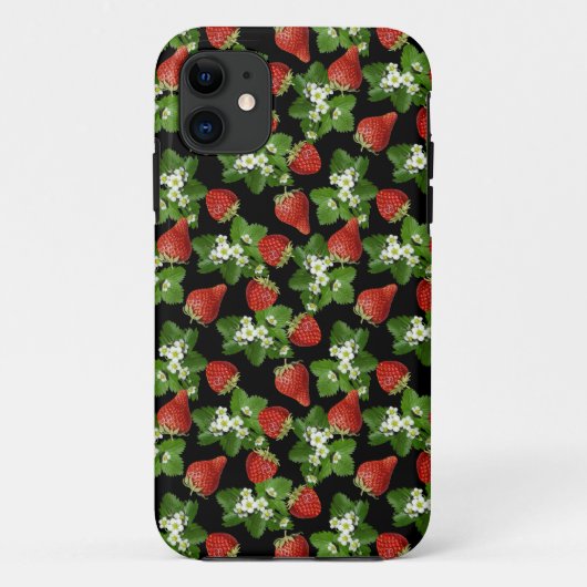 Coques Case-Mate iPhone Ferme de fraises Noir frais (Dos)
