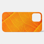 Coques Case-Mate iPhone fermeture Abstraite d'un texte feuille orange et j (Verso (horizontal))