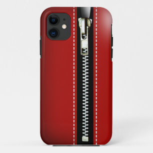 Coques Pour iPhone Fermez- la fermeture éclairle - Trompe - l ' rouge