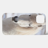 Coques Case-Mate iPhone Fermez-vous d'un cheval islandais blanc (Verso (horizontal))