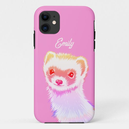 Coques Case-Mate iPhone Ferret Sassy Aux Couleurs Arc-En-Ciel (Dos)
